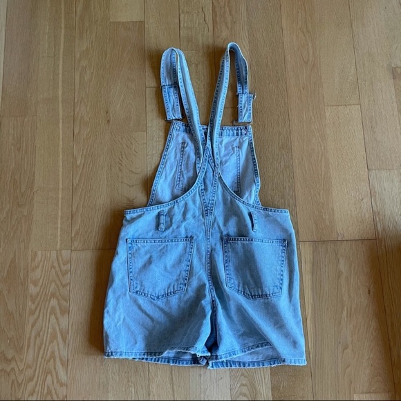 Topshop Moto light blue overall shorts size 6 - Picture 5 of 11